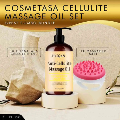 Velure Cellulite Massage Oil Infused with Collagen and Stem Cell Skin Tightening Moisturizing Body Essential Oil